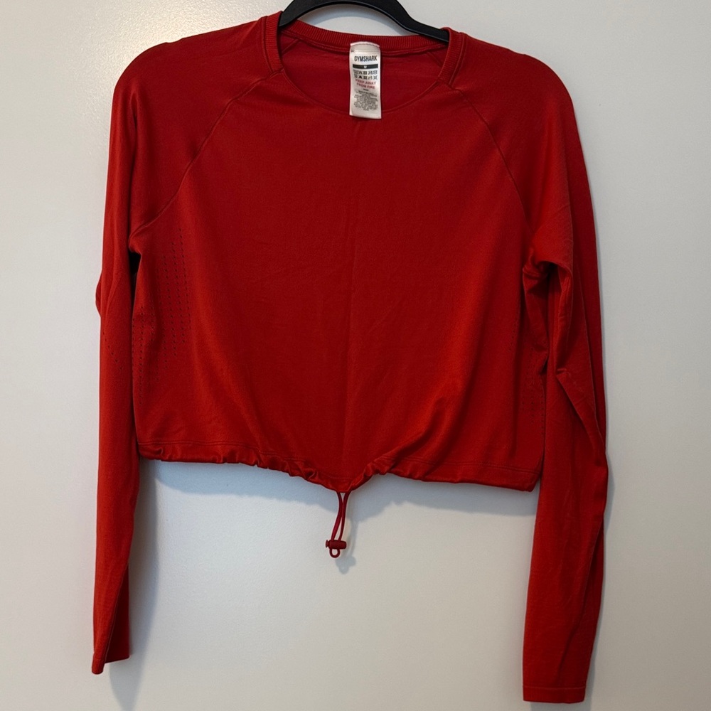 Red Long Sleeve Women's Top